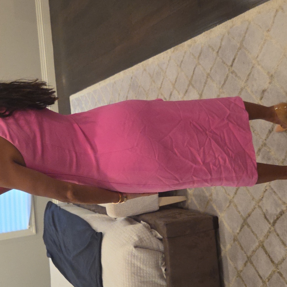 WOMEN'S CUSHNIE ET OCHS OFF SHOULDER RUFFLE COCKTAIL DRESS GOWN HOT PINK 4 $1800 - Picture 5 of 6